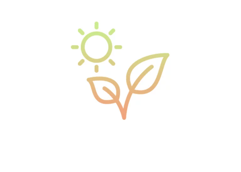ikona rośliny i słońca